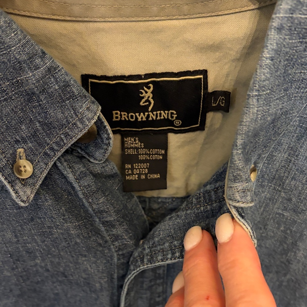 Browning Blue Long Sleeve Shirt